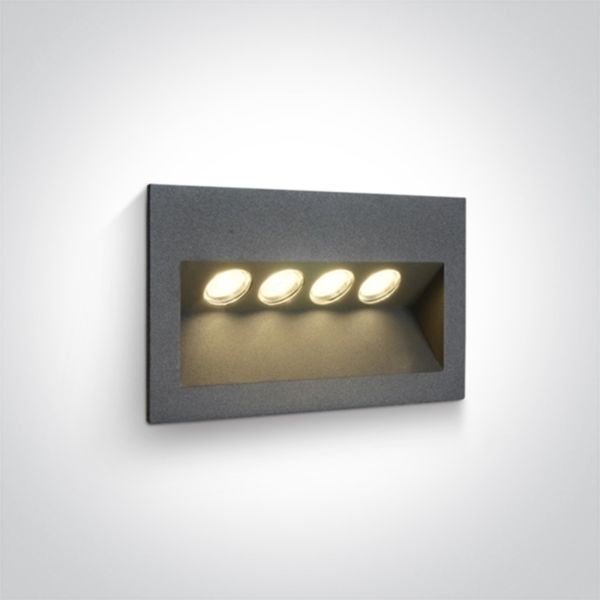 Lampa ścienna One Light 68048/AN/W Outdoor Wall Recessed Die Cast