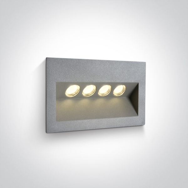 Lampa ścienna One Light 68048/G/W Outdoor Wall Recessed Die Cast