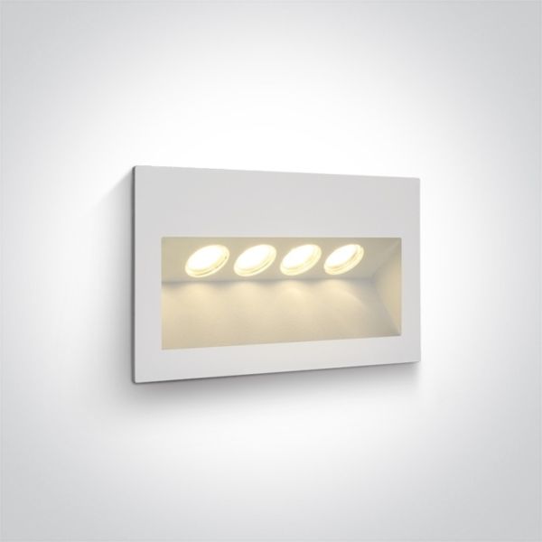 Lampa ścienna One Light 68048/W/W Outdoor Wall Recessed Die Cast