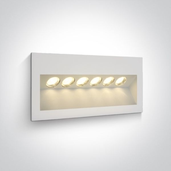 Настінний світильник One Light 68050/W/W Outdoor Wall Recessed Die Cast