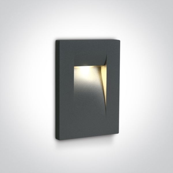 Lampa ścienna One Light 68062/AN/W Outdoor Dark Light Wall Recessed Die cast