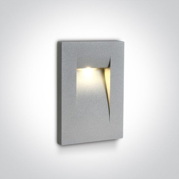 Lampa ścienna One Light 68062/G/W Outdoor Dark Light Wall Recessed Die cast