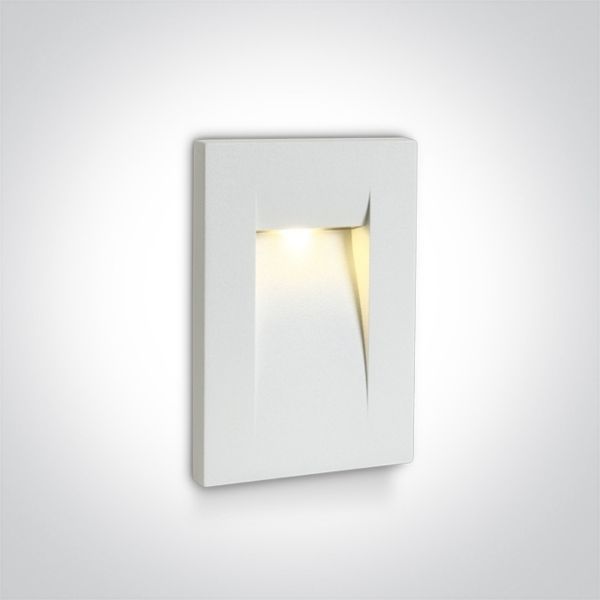 Lampa ścienna One Light 68062/W/W Outdoor Dark Light Wall Recessed Die cast