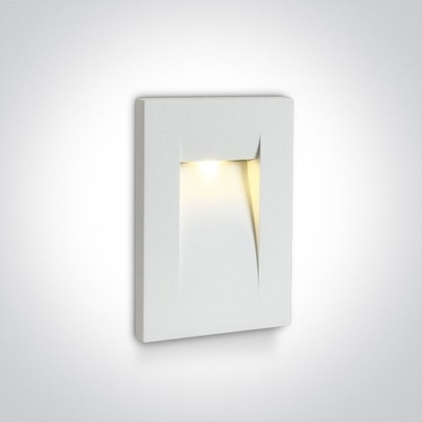 Настінний світильник One Light 68062/W/W Outdoor Dark Light Wall Recessed Die cast