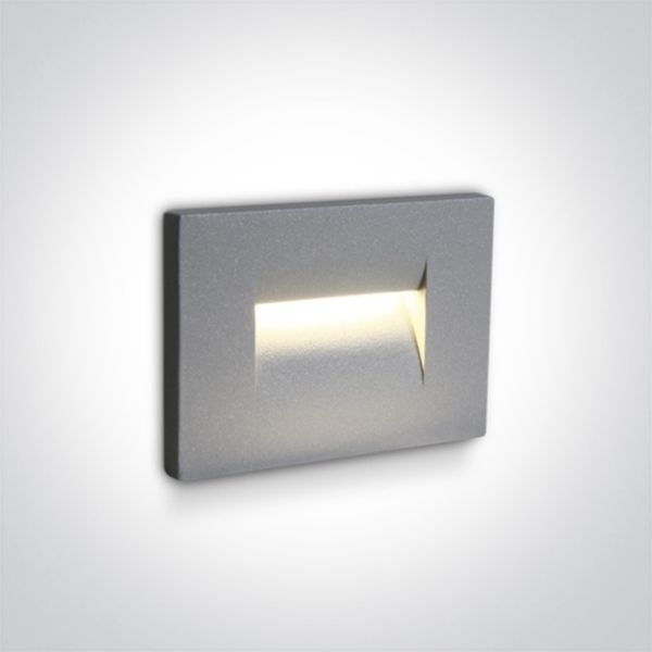 Настінний світильник One Light 68064/G/W Outdoor Dark Light Wall Recessed Die cast