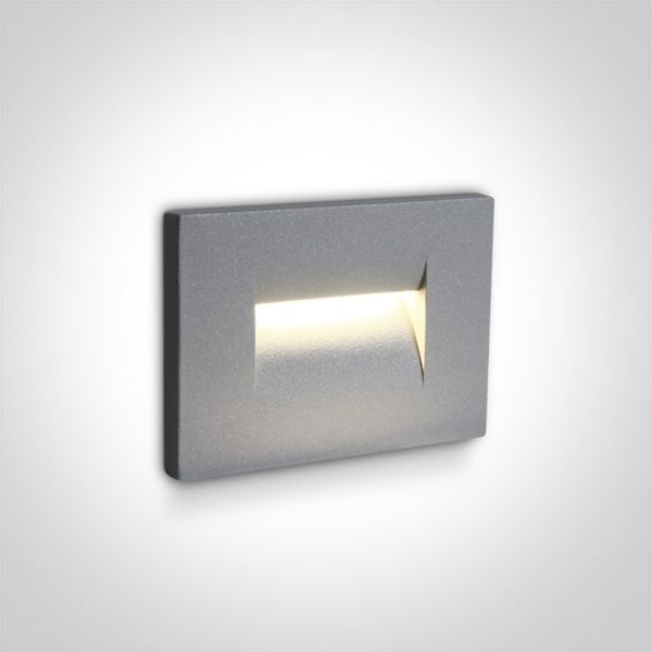 Lampa ścienna One Light 68064/G/W Outdoor Dark Light Wall Recessed Die cast