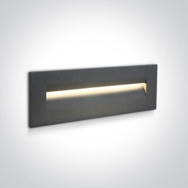 Lampa ścienna One Light 68066/AN/W Outdoor Dark Light Wall Recessed Die cast