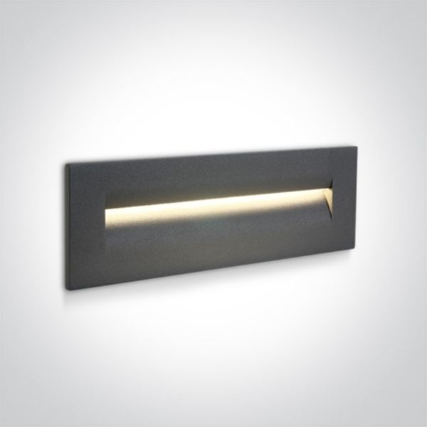 Настінний світильник One Light 68066/AN/W Outdoor Dark Light Wall Recessed Die cast