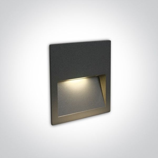 Lampa ścienna One Light 68068A/AN/W Outdoor Dark Light Wall Recessed Die cast