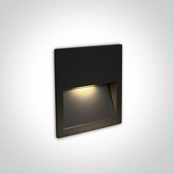 Lampa ścienna One Light 68068A/B/W Outdoor Dark Light Wall Recessed Die cast