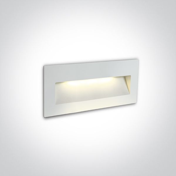 Настінний світильник One Light 68068B/W/V White Wall Recessed 6W CCTV IP65 Dark Light 230V