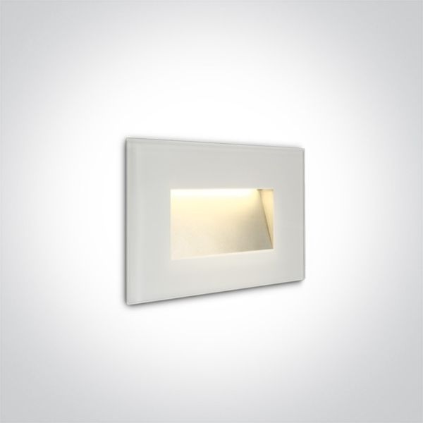 Настінний світильник One Light 68076/W/W The Glass Face Recessed Lights