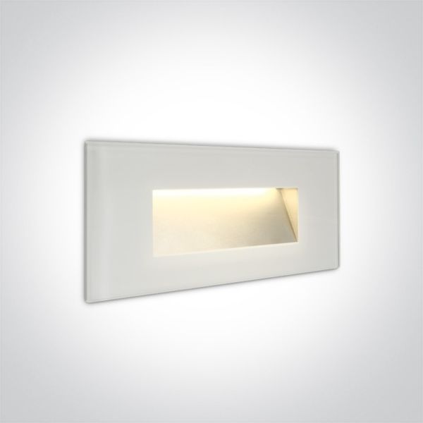 Настінний світильник One Light 68076A/W/W The Glass Face Recessed Lights