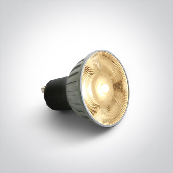 Лампа світлодіодна сумісна з димером One Light 7307G/W/10 потужністю 6W. Типорозмір — MR16 з цоколем GU10, температура кольору — 3000K