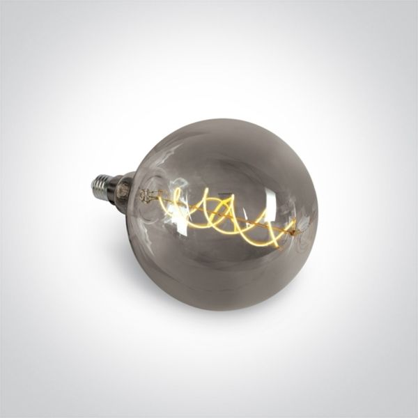 Żarówka ledowa One Light 9G08B/DC moc 8W z serii Decorative Lamps. Rozmiar — G200 z gwintem E27, temperatura barwowa — 2700K