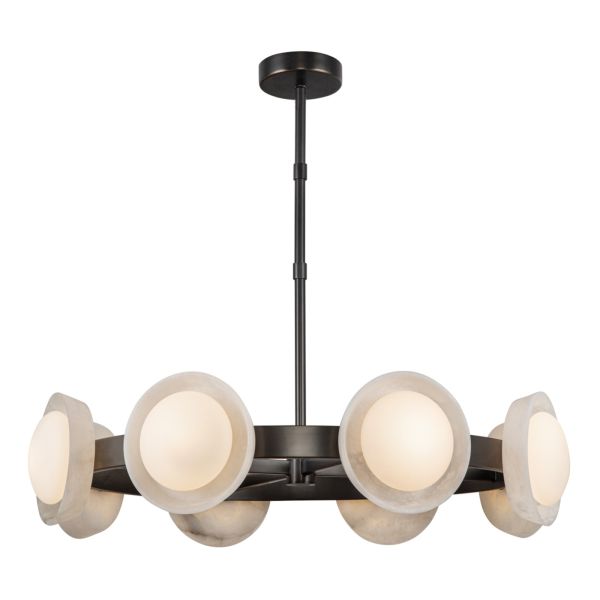 Люстра Quintiesse QN-ALONSO8-UBZ-AR Alora Alonso Alonso 8 lt LED Chandelier Pendant Urban Bronze