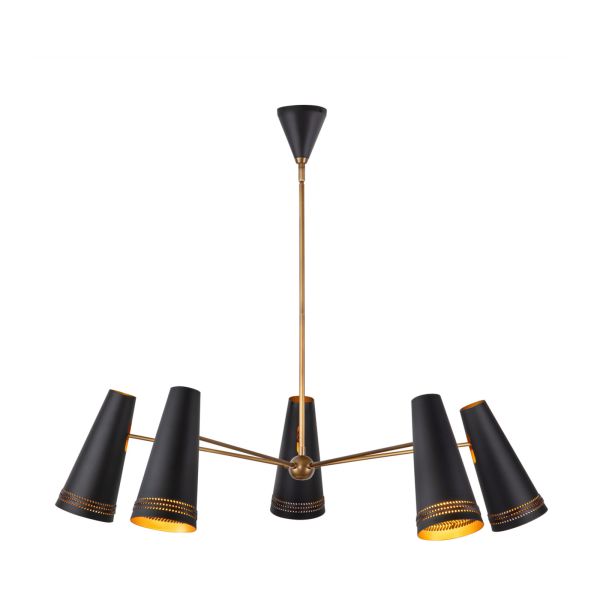 Люстра Quintiesse QN-BRICKELL5-MBHL Alora Brickell Brickell 5 lt Chandelier Matte Black