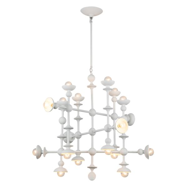 Żyrandol Quintiesse QN-CADENCE18-WHT Alora Cadence Cadence 18 lt Chandelier Antique White
