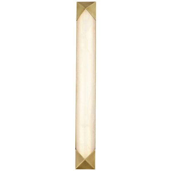 Kinkiet Quintiesse QN-CAESAR-W-L-VBS-AR Alora Caesar Caesar Large LED Wall Light Vintage Brass