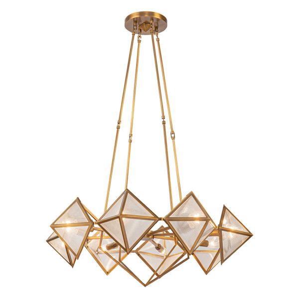 Żyrandol Quintiesse QN-CAIRO8-VBS-CR Alora Cairo Cairo 8 lt Chandelier Vintage Brass