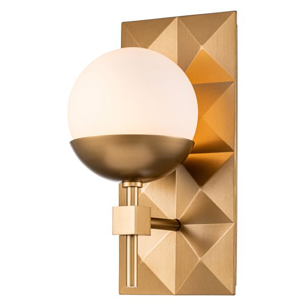 Kinkiet Quintiesse QN-DECO-1WB-AB-O Deco 1 lt Wall Light Laquered Gold