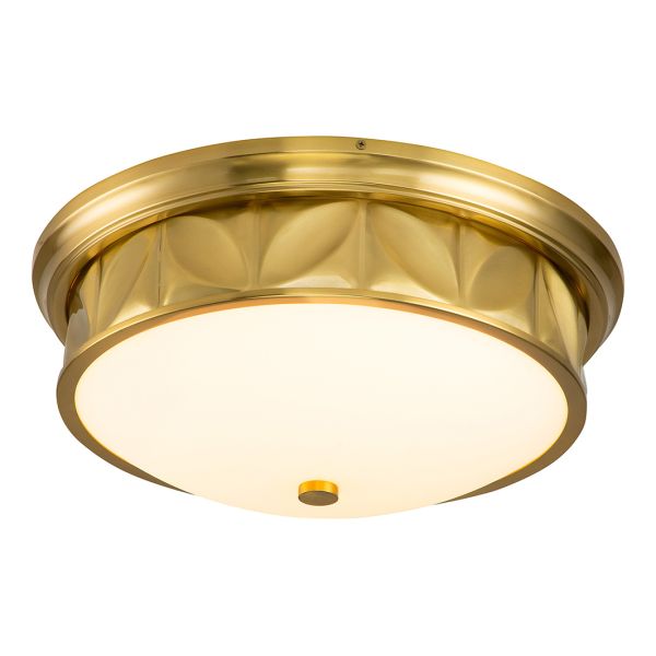 Люстра Quintiesse QN-EPSILON-F-M-AB-O Epsilon 3 lt Ceiling Flush Aged Brass