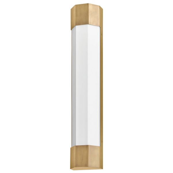 Oświetlenie lustra Quintiesse QN-FACET-LED3-HB-BATH Hinkley Facet Facet Large LED Wall Light Heritage Brass