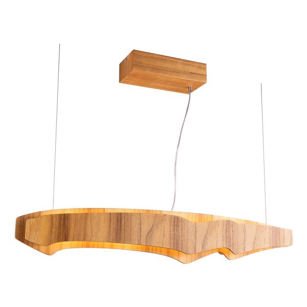 Żyrandol Quintiesse QN-HORIZON-LED-LP-100-TEAK Accord Horizon Horizon LED Linear 100cm Pendant Teak Veneer