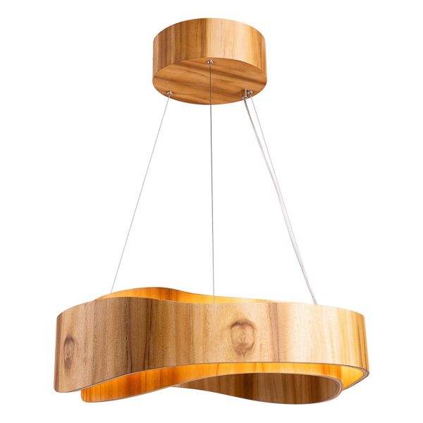 Żyrandol Quintiesse QN-HORIZON-RING-LED-60-TEAK Accord Horizon Horizon LED Large Ring Pendant Teak Veneer
