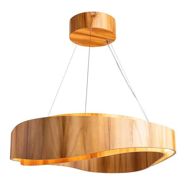 Żyrandol Quintiesse QN-HORIZON-RING-LED-80-TEAK Accord Horizon Horizon LED Medium Ring Pendant Teak Veneer