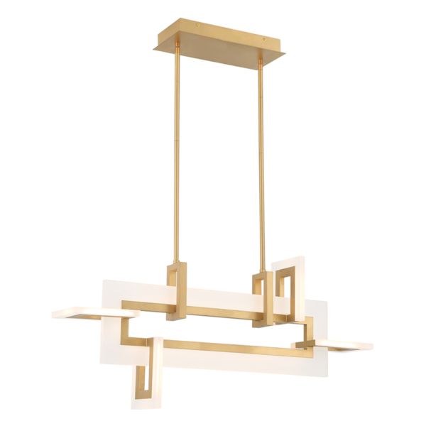 Żyrandol Quintiesse QN-INIZIO-LP-S-BG Eurofase Inizio Inizio Linear Pendant Small Matte Gold