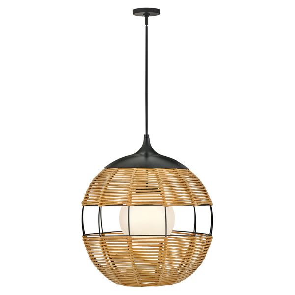 Lampa wisząca Quintiesse QN-MADDOX-P-M-BK-CAM Hinkley Maddox Maddox 1 lt Medium Outdoor Pendant Black/Camel