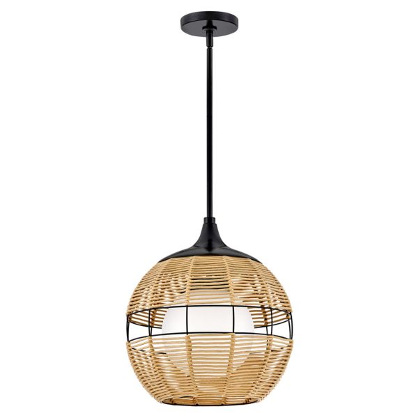 Lampa wisząca Quintiesse QN-MADDOX-P-S-BK-CAM Hinkley Maddox Maddox 1 lt Small Outdoor Pendant Black/Camel