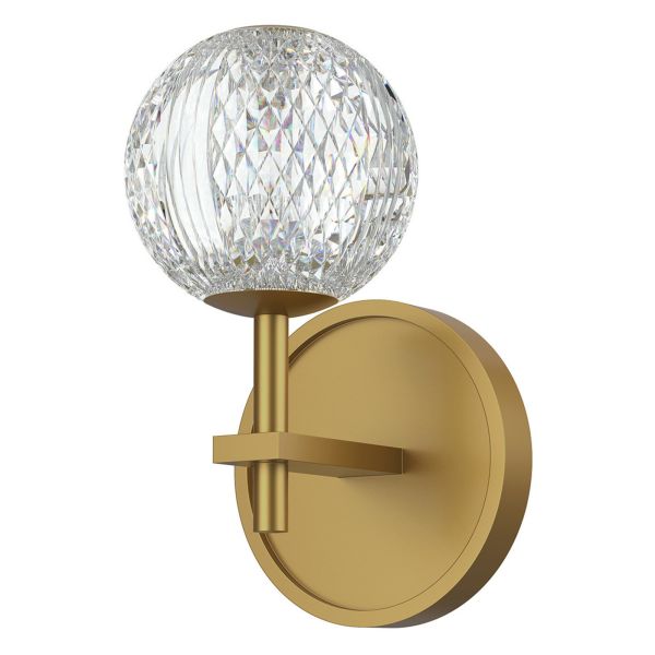 Kinkiet Quintiesse QN-MARNI-1WB-NBR Alora Marni Marni LED Wall Light Natural Brass