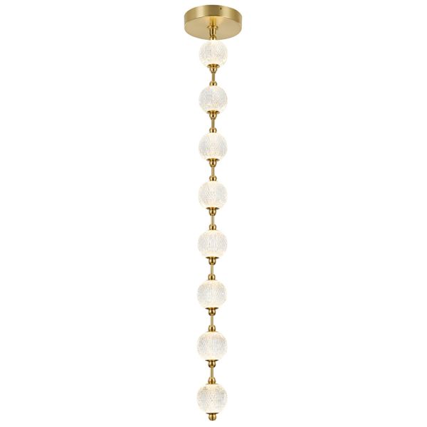 Lampa wisząca Quintiesse QN-MARNI-8P-148-NBR Alora Marni Marni 8 Head LED Pendant Natural Brass