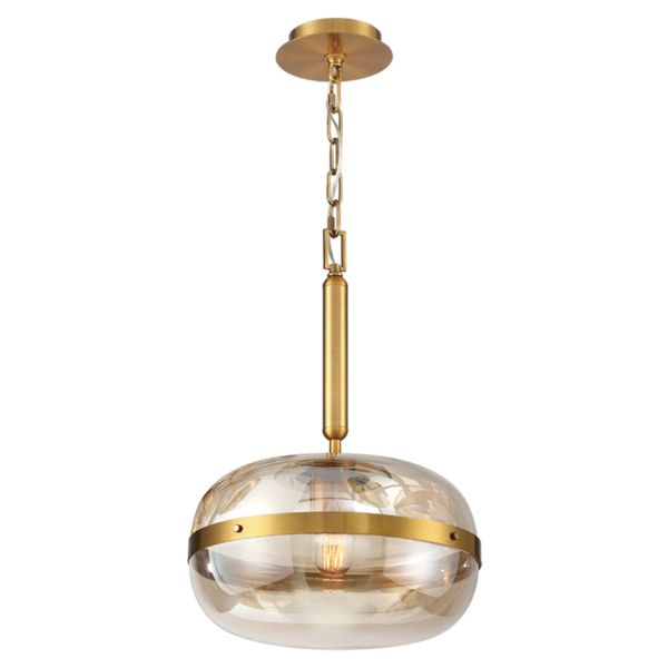 Lampa wisząca Quintiesse QN-NOTTINGHAM-1P-AB Eurofase Nottingham Nottingham 1 Lt Pendant Antique Brass