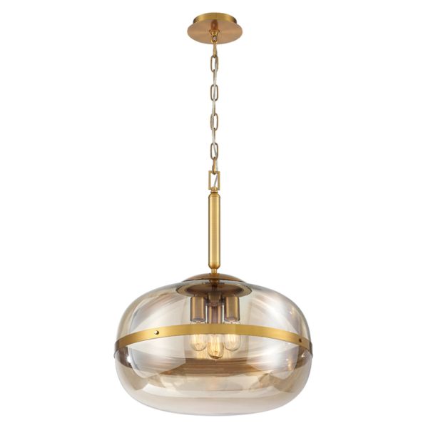 Lampa wisząca Quintiesse QN-NOTTINGHAM-3P-AB Eurofase Nottingham Nottingham 3 Lt Pendant Antique Brass