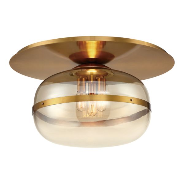 Żyrandol Quintiesse QN-NOTTINGHAM-F-L-AB Eurofase Nottingham Nottingham 3 Lt Ceiling Flush Large Antique Brass