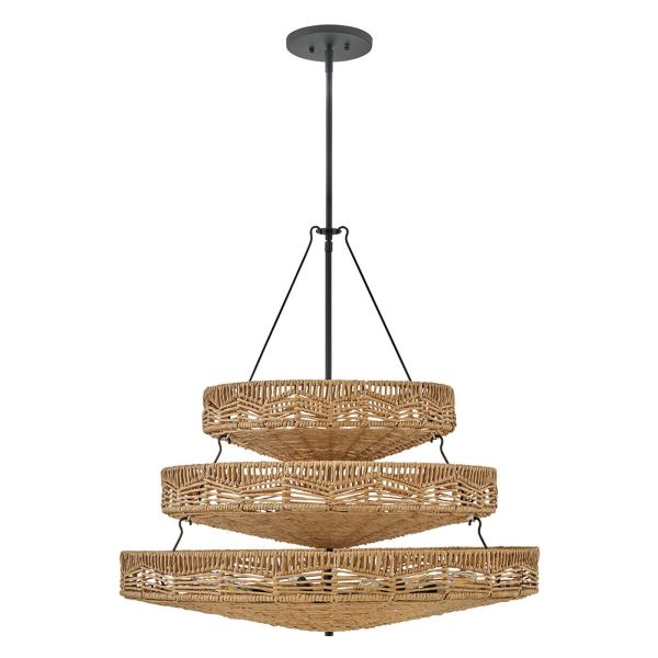 Люстра Quintiesse QN-OPHELIA-13P-BK-CAM Hinkley Ophelia Ophelia 13 lt Multi-Tier Chandelier Black/Camel