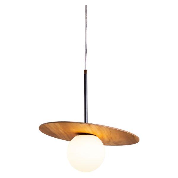 Lampa wisząca Quintiesse QN-ORBIT-P-M-TEAK Accord Orbit Orbit Pendant Light Teak Veneer