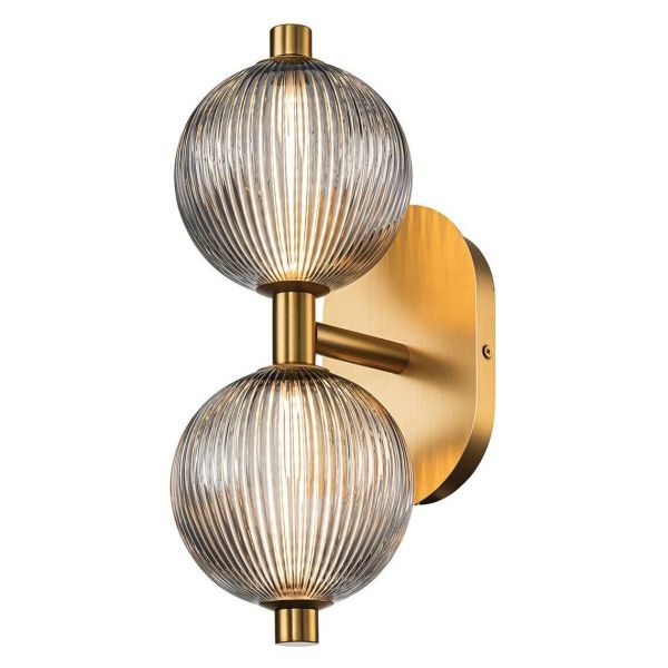 Kinkiet Quintiesse QN-PALMAS-2W-BG Eurofase Palmas Palmas 2 Lt Wall Light Gold