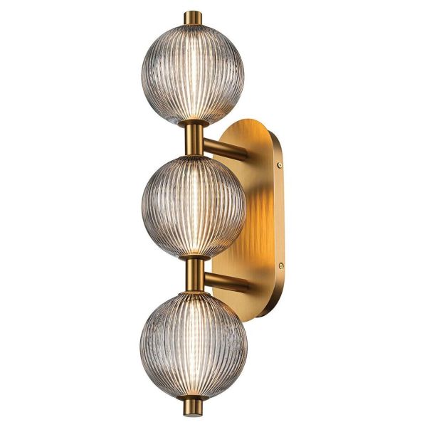 Бра Quintiesse QN-PALMAS-3W-BG Eurofase Palmas Palmas 3 Lt Wall Light Gold