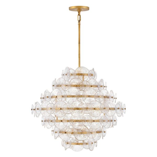 Żyrandol Quintiesse QN-RENE-16P-DSB Hinkley Rene Rene 16 lt Multi-Tier Chandelier Distressed Brass