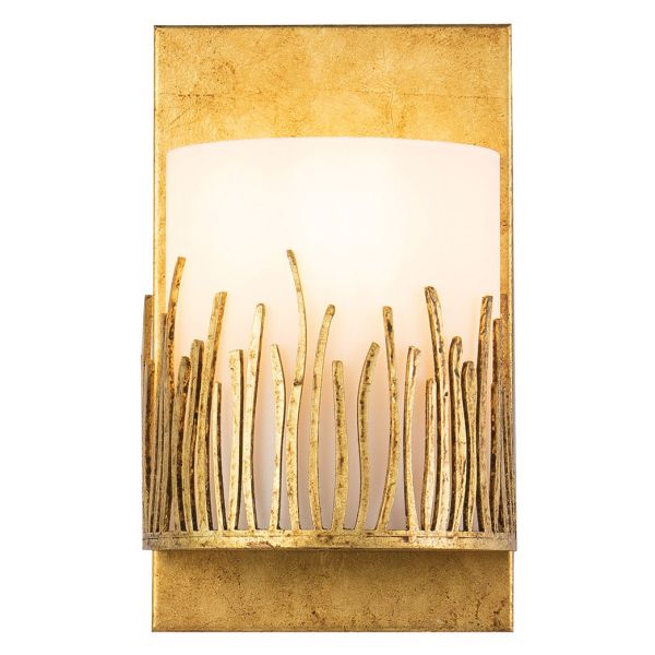 Бра Quintiesse QN-SAWGRASS-WU-DG-O Sawgrass 1 lt Wall Light Gold Leaf with Antique Glaze