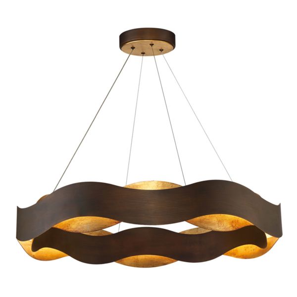 Lampa wisząca Quintiesse QN-VAUGHAN-P-L-BRZ-GD Eurofase Vaughan Vaughan Chandelier Large Bronze and Gold