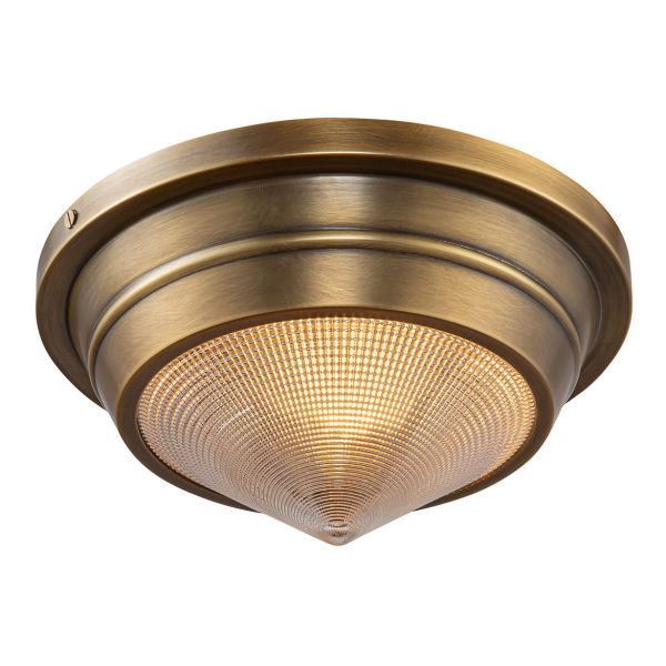 Żyrandol Quintiesse QN-WILLARD-F-S-VBS-PG Alora Willard Willard 1 lt Small Flush Vintage Brass