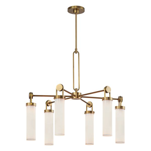 Люстра Quintiesse QN-WYNWOOD6-VBS Alora Wynwood Wynwood 6 lt Chandelier Vintage Brass