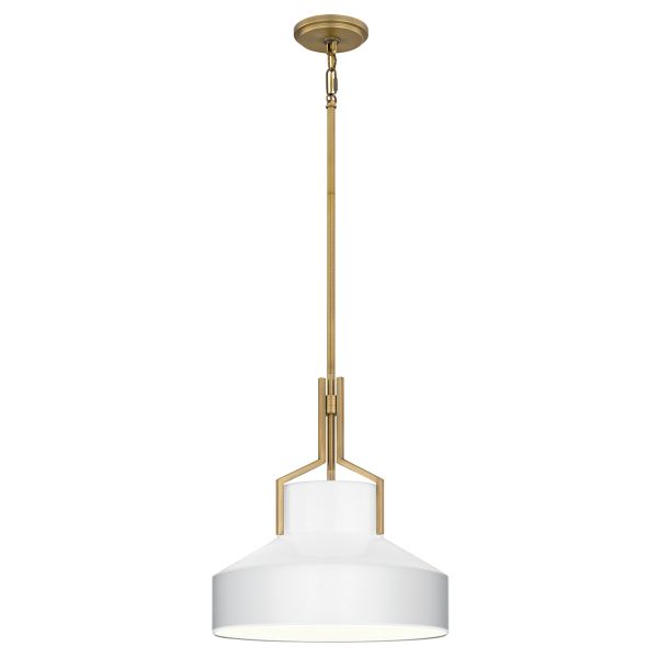 Lampa wisząca Quoizel QZ-BRECKEN-2P-AB-OPAL Brecken 2 lt Aged Brass/Opal