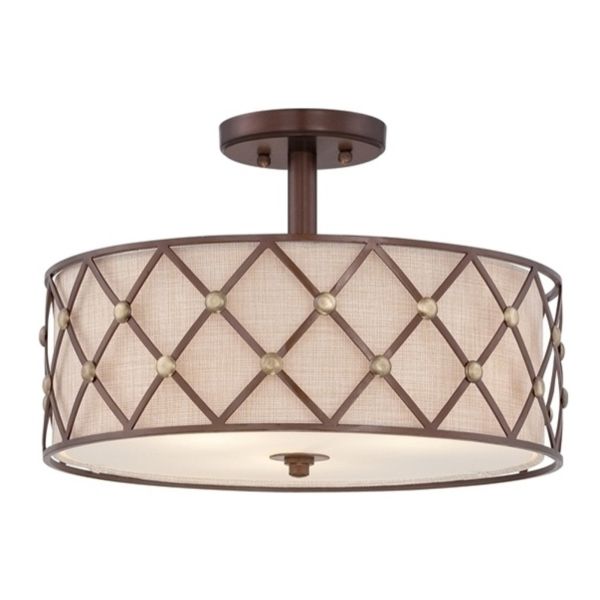 Lampa wisząca Quoizel QZ-BROWN-LATTICE-SF Brown Lattice