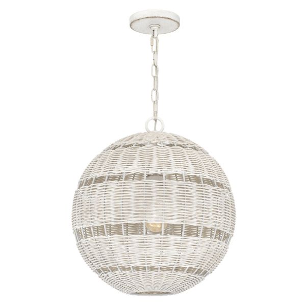 Lampa wisząca Quoizel QZ-LINDENDALE-P-AWH Lindendale 1 lt Antique White